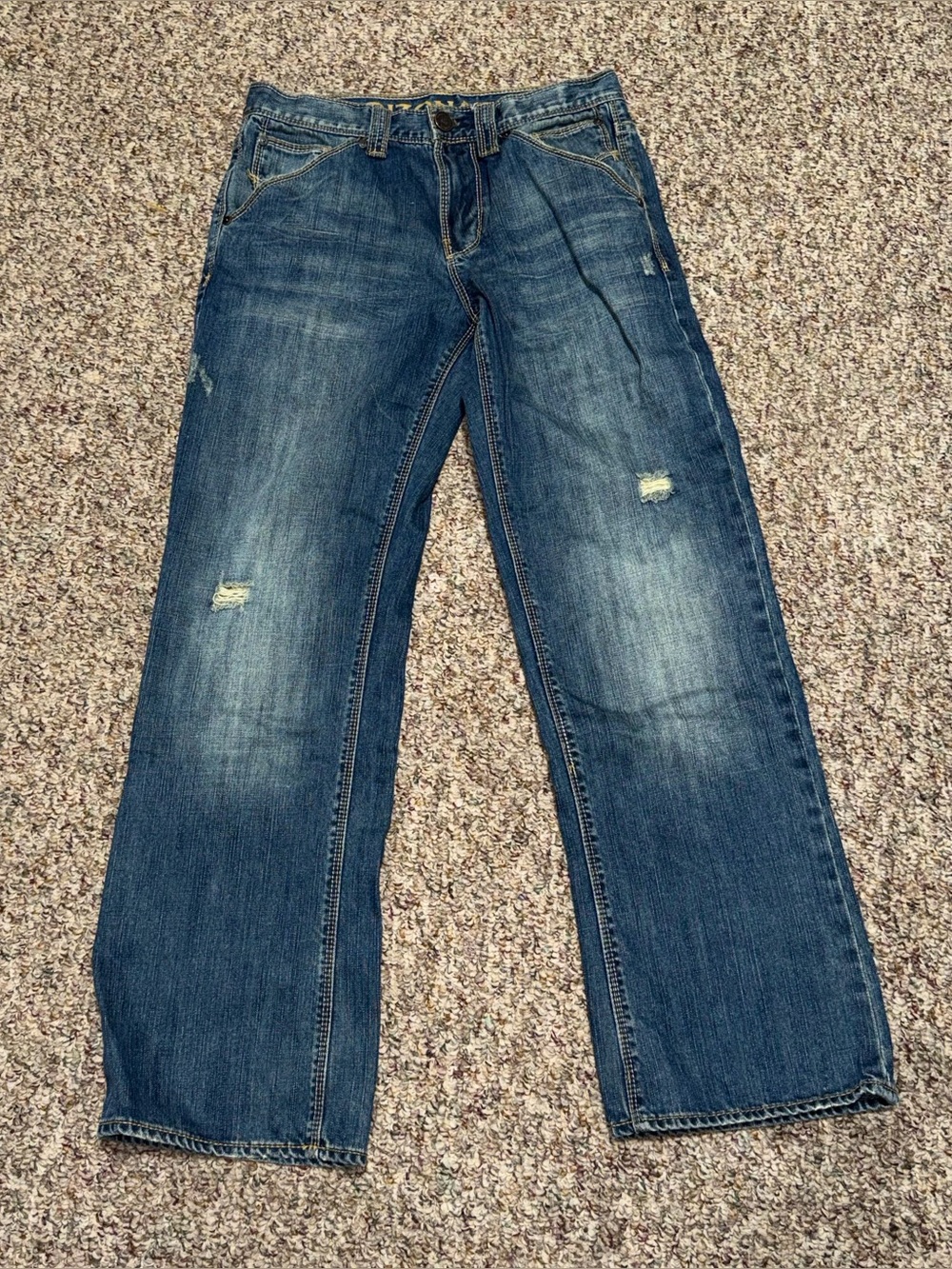 Men's size 30 jeans Blue Distressed‎ Straight-Leg vintage Arizona Jean company